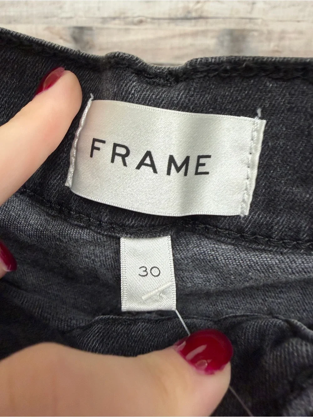 Frame Black Wide Leg Denim Jeans